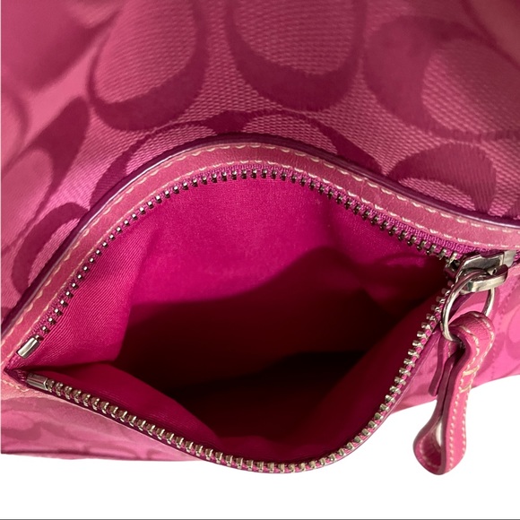 COACH- Pink Logo Fabric Crossbody / Shoulder Bag - Picture 13 of 13
